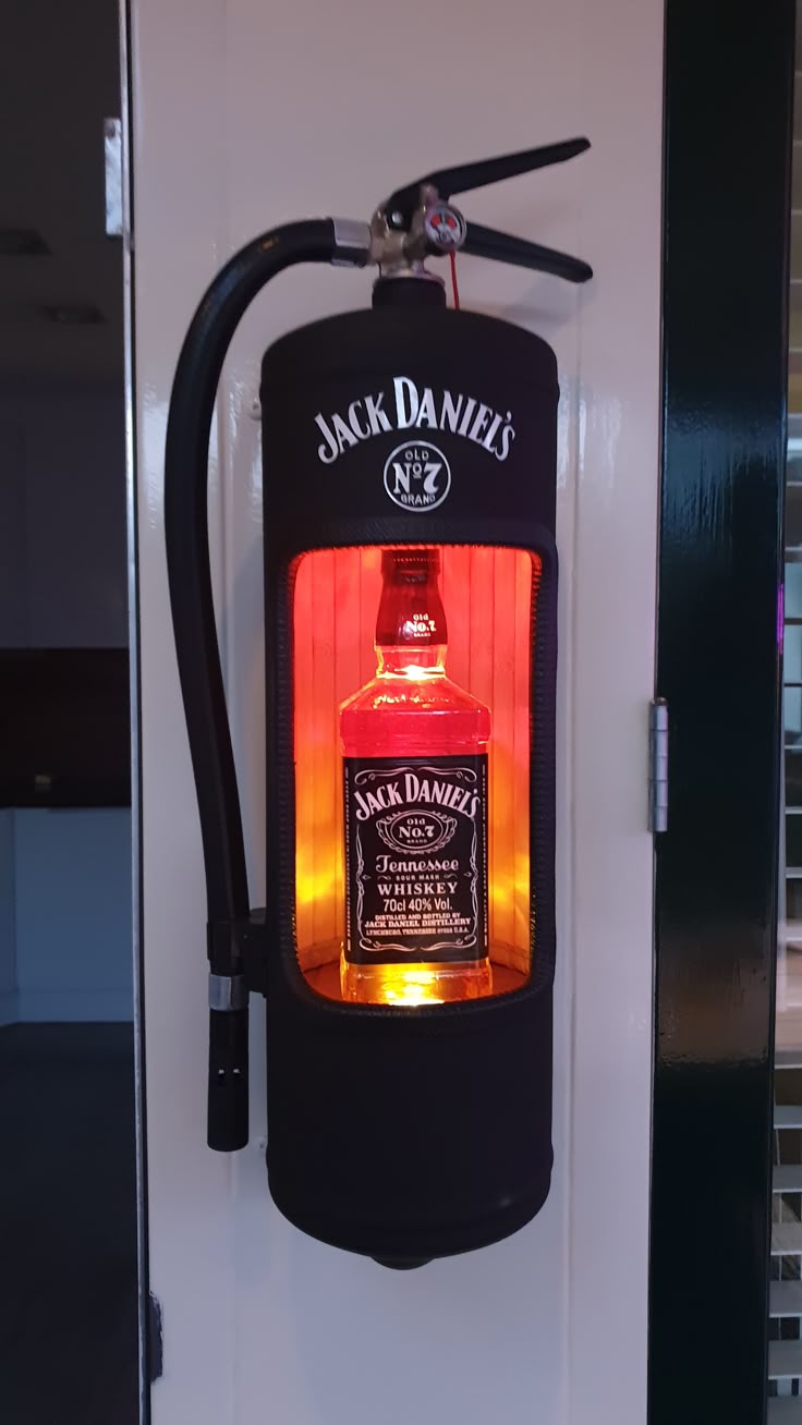 Jack daniels wall hang of fire extinguisher